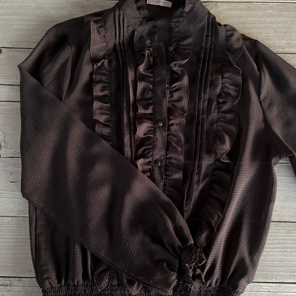 Romeo and Juliet couture blouse. Dark brown SzM